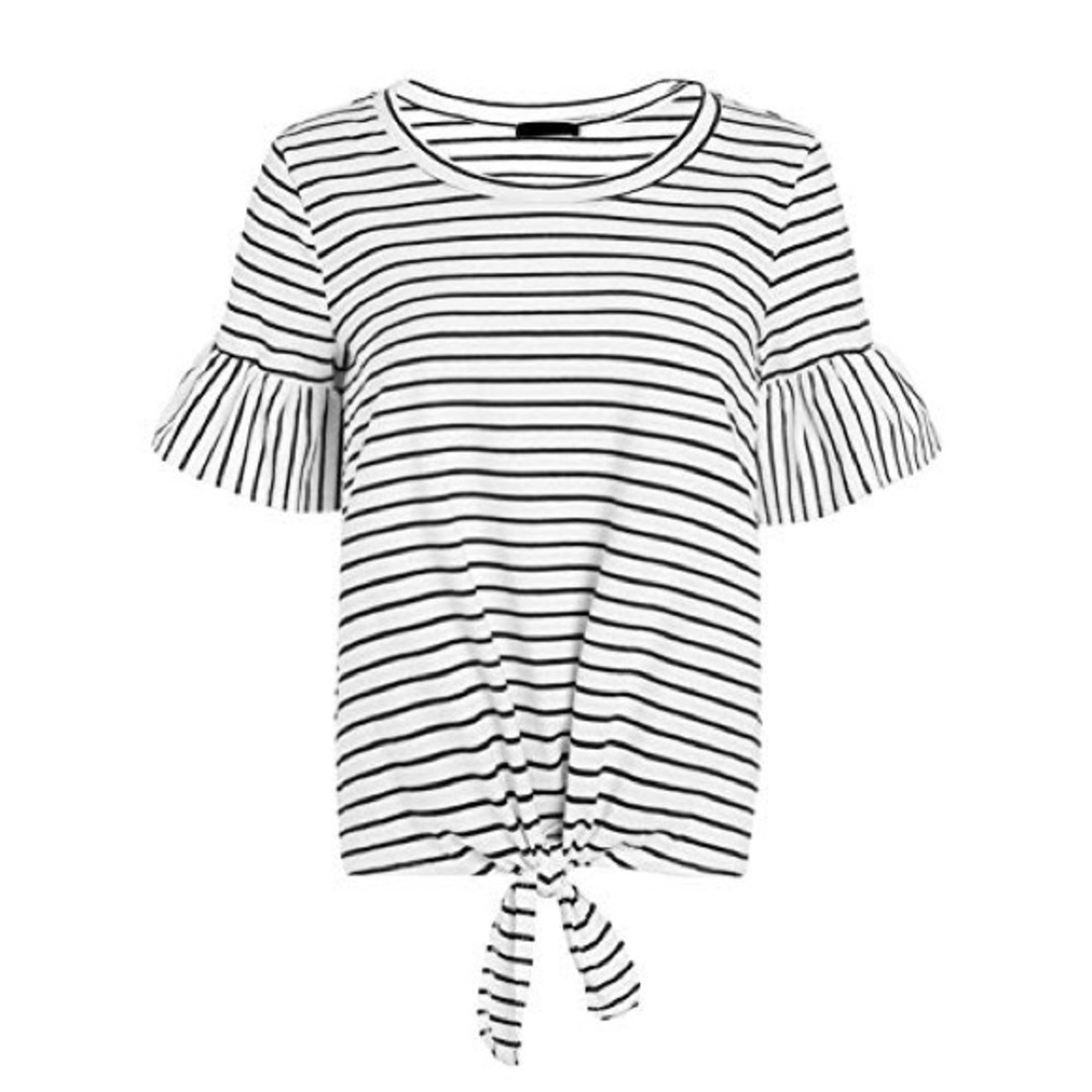 Short sleeve striped top